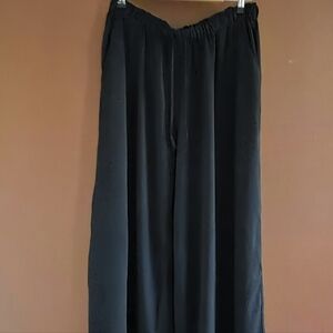 Twist Black Wide-Leg Pants | 100% Viscose